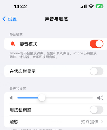 金湖苹果15Pro维修网点分享iPhone15Pro系列机型中隐藏静音图标 